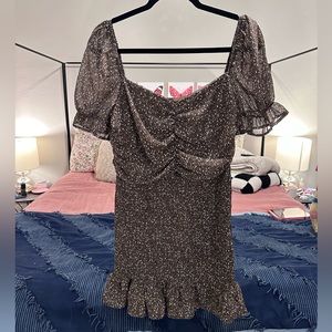 Smocked Cheetah Print Dress